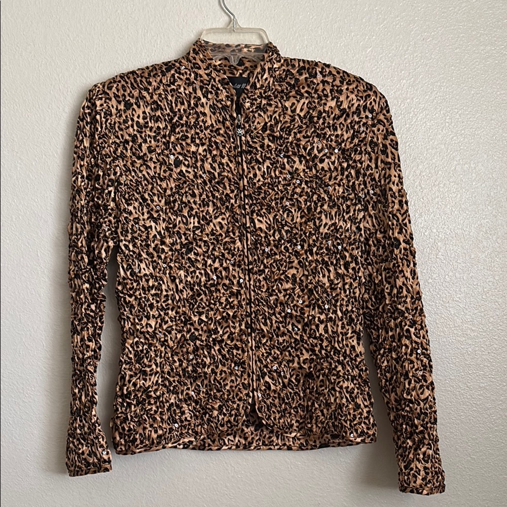 Scarlett Nite Sequin Leopard Print Jacket/Top